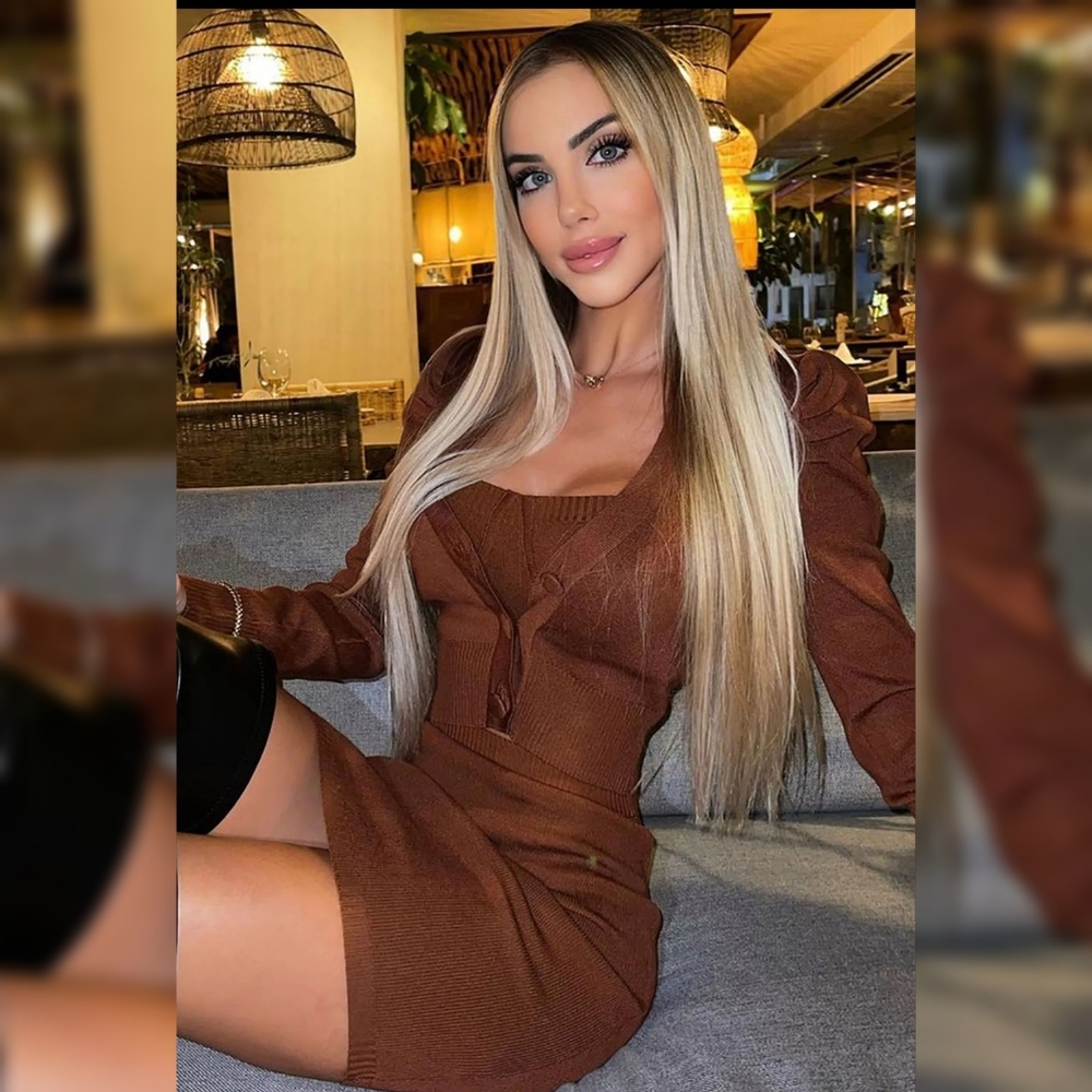 NWT 3 Piece Sweater Skirt Set size XL